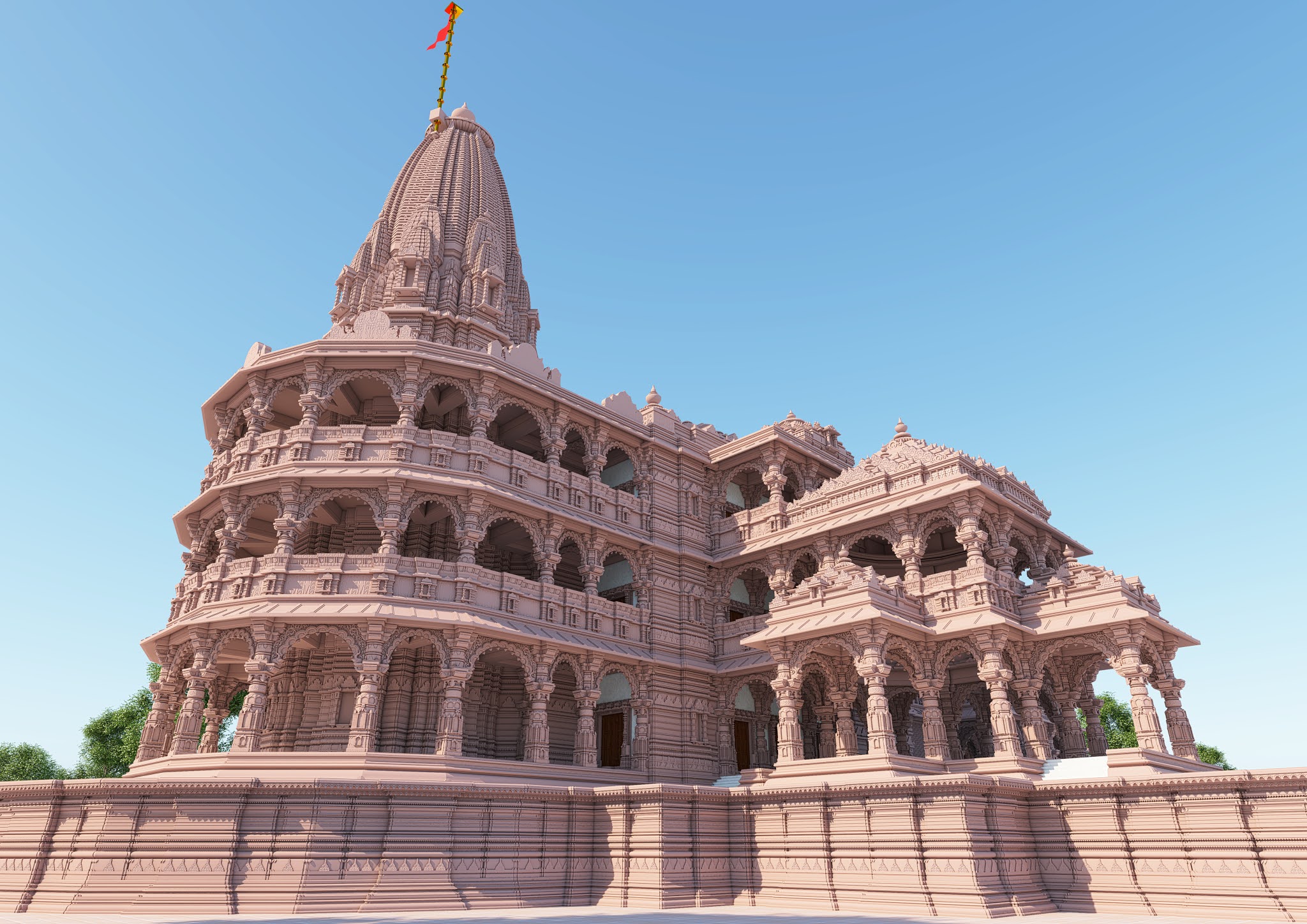 ram mandir 3D HD wallaper jai shri ram ~ raghav editor