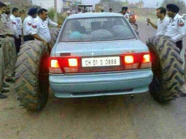  Lustige Bilder von Autos Motiv 