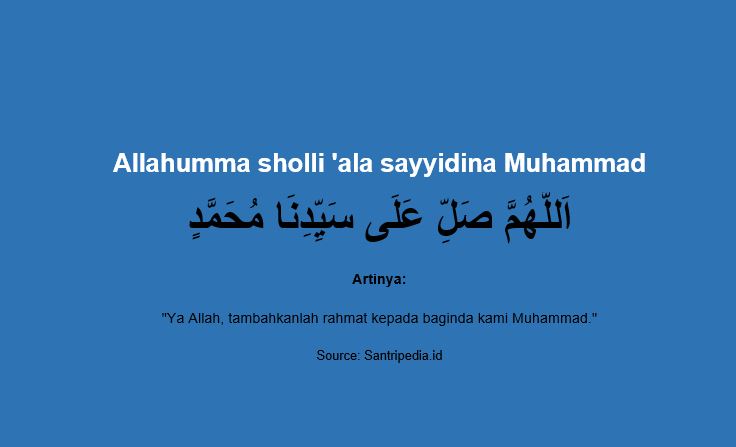 Allahumma Sholli ala Sayyidina Muhammad Tulisan Arab