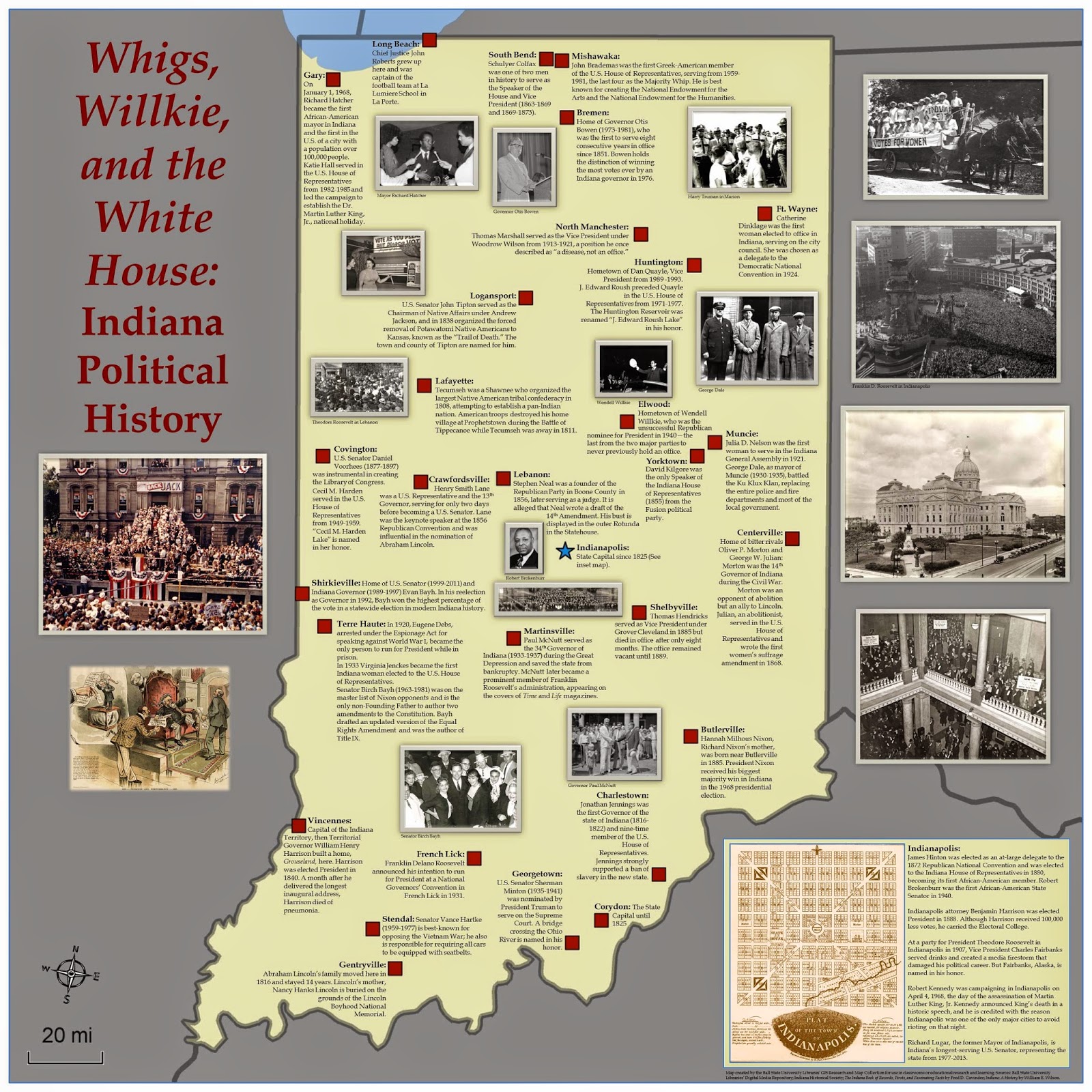 GIS Research and Map Collection Indiana Political History Map