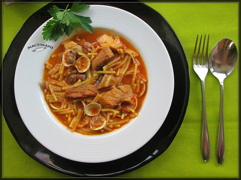 Fideos a la cazuela con atún