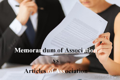 memorandum of association vs articles of association