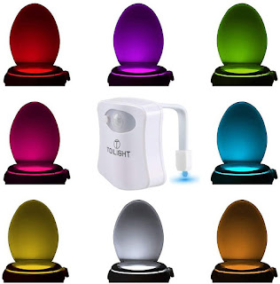 SLEEP BETTER – Tired of having your sleep interrupted because of the bright light in your toilet or bathroom? ToiLight is a cool led motion activated night light which activates automatically when you approach the toilet bowl, illuminating it in a pleasant way that SOOTHES you. No more blinding lights. Lights up only when it’s dark. MAKE THE TRIP TO THE TOILET SAFER for those you love – Prevent midnight accidents and make your toilet safer for your family. Very useful for the elderly. Feel secure knowing that ToiLight will guide their way. Ideal gift for adults. KIDS LOVE IT – Light up your toilet seat and make potty training fun. Your family will love it too and your friends will be IMPRESSED. GREAT gift idea. Each ToiLight has 8 colors to choose from: Blue, Red, Pink, Green, Baby Blue, Purple, Yellow, White, and Color Rotation (Rainbow mode). Great way to play a joke on your friends. FITS ANY BOWL IN SECONDS – ToiLight is incredibly easy to install. It uses a flexible arm which takes the shape of any toilet bowl and STAYS IN PLACE. No useless suction cups. GET A BONUS EBOOK WORTH 47$ – "365 Secrets of Tidying Up Your Home" is the PERFECT supplement to your ToiLight because it will help your house look always at its BEST. You will get access on DELIVERY DAY via email. ToiLight is a small company started by friends. But we go the EXTRA MILE for EVERY CUSTOMER. We always deliver QUALITY products and EXCEPTIONAL customer service.