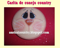 Carita de conejo en pintura country