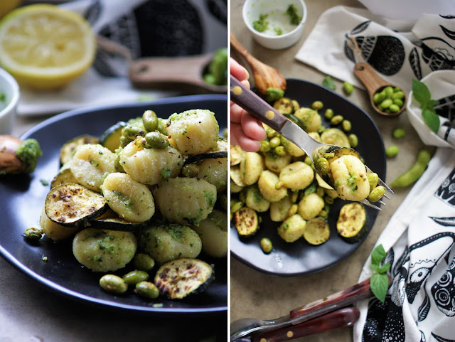 Grüne Sommer Gnocchi