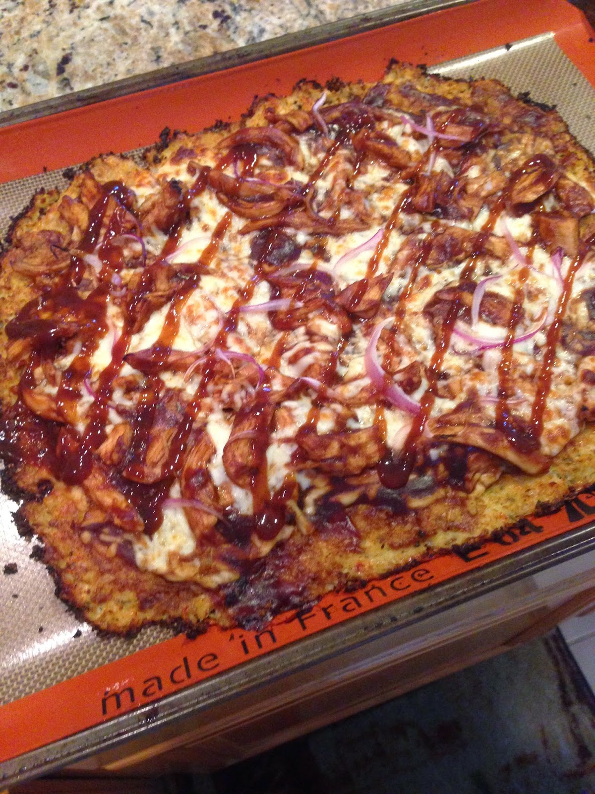 Recipes Galore BBQ Chicken Pizza with a Cauliflower Crust