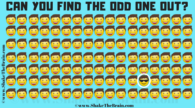 Answer of Find the Odd Emoji Out Picture Puzzle