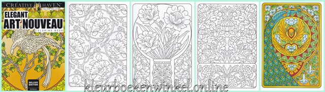 kleurboek  elegant art nouveau