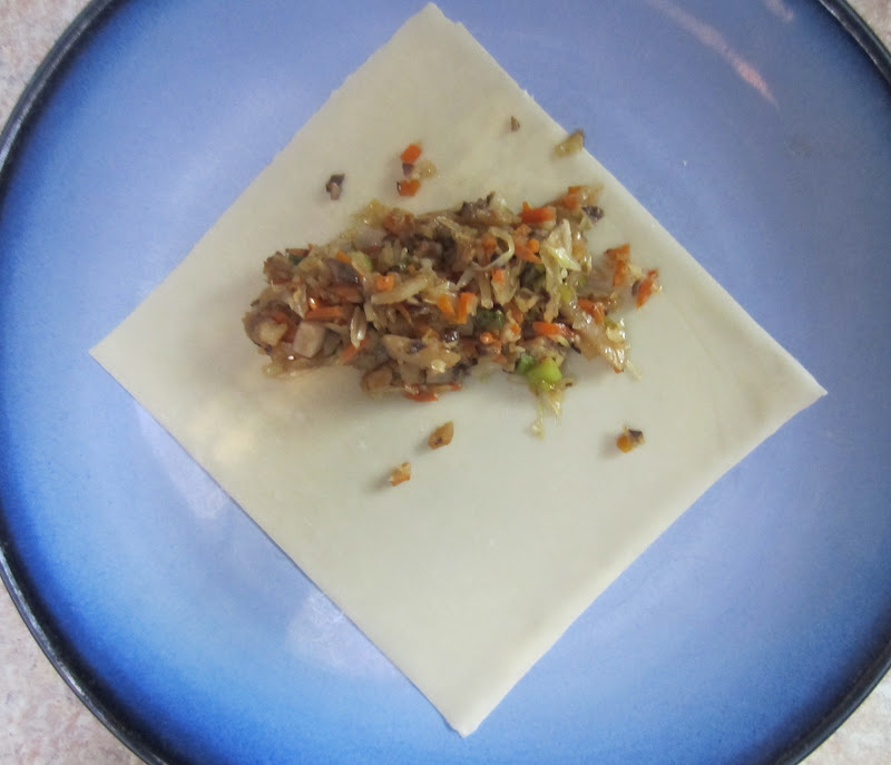 Little Mommy, Big Appetite Meatless Meal Wild Mushroom Egg Rolls with