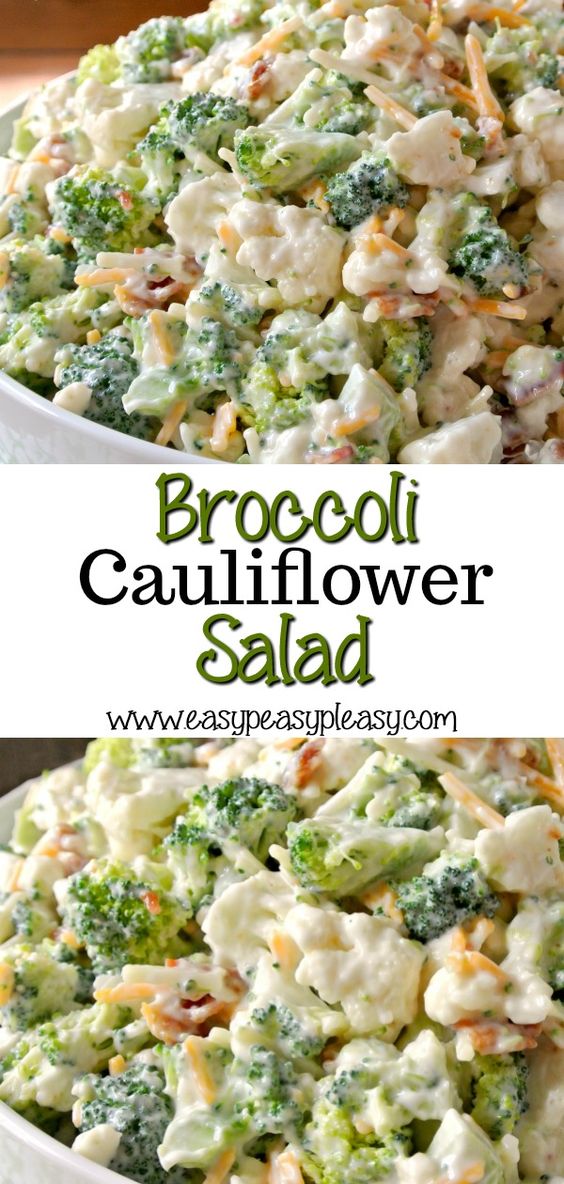Deliciously Sweet Broccoli Cauliflower Salad Dessert Recipes Summer deliciously-sweet-broccoli-cauliflower-salad-dessert-recipes-summer