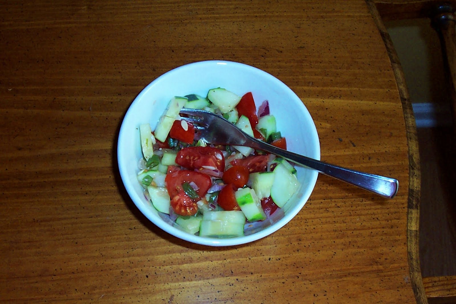 Cooking with Kary Tomato, Cucumber, Red Onion, Basil & Jalapeno Salad