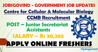 CCMB Recruitment 2021