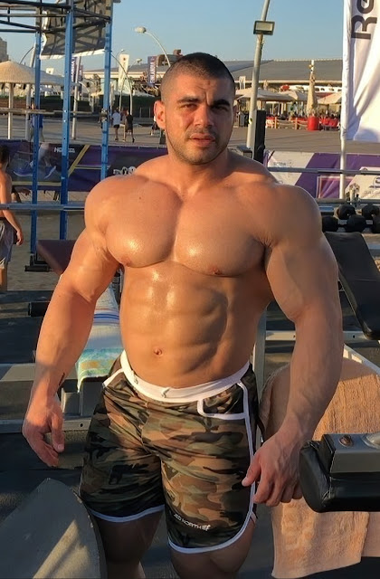 Male Fitness Model with Bodybuilding Diligence
