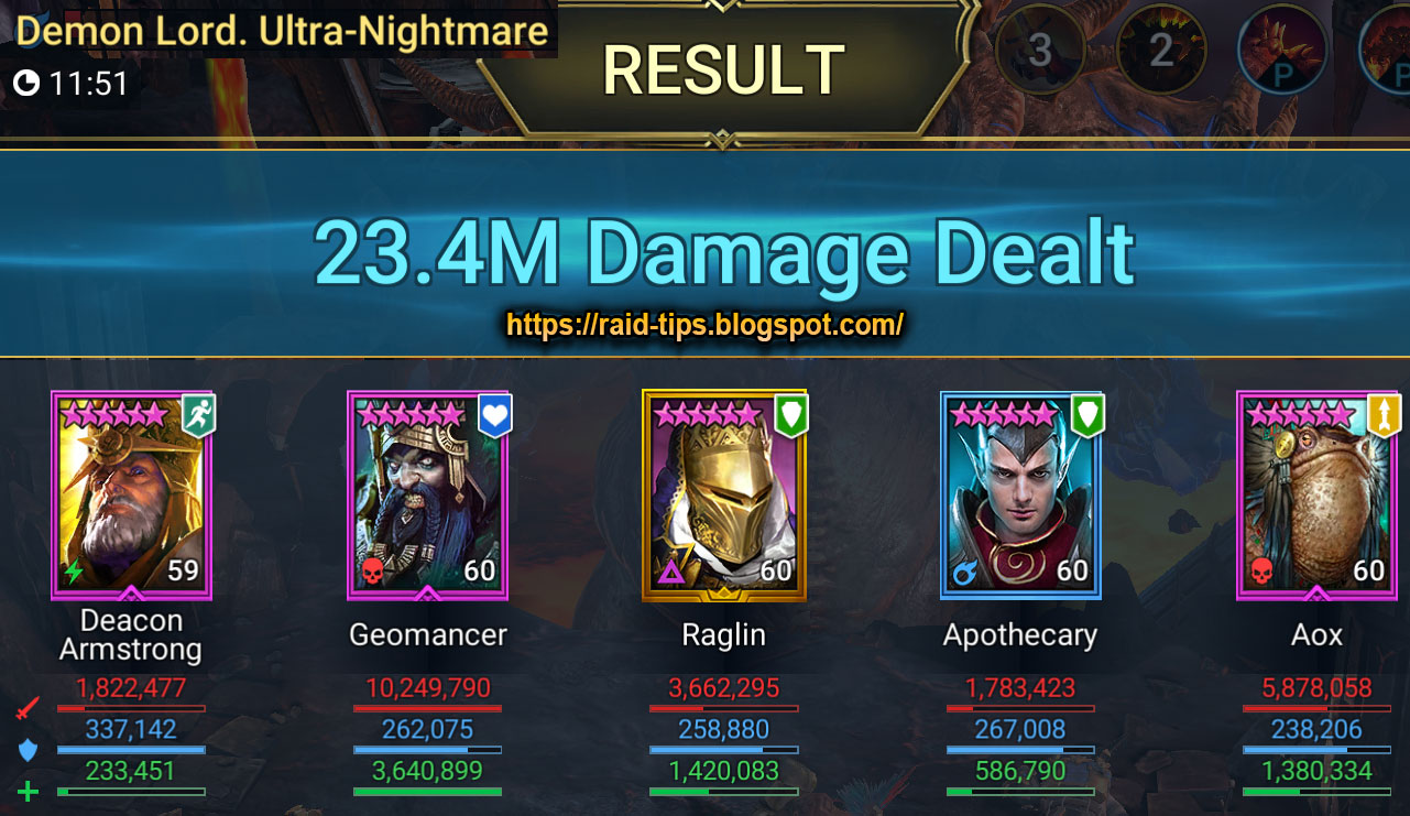 Raid Shadow Legends Blog by COSMOS 1 Key NM (46 mil) with UNTUNED Team