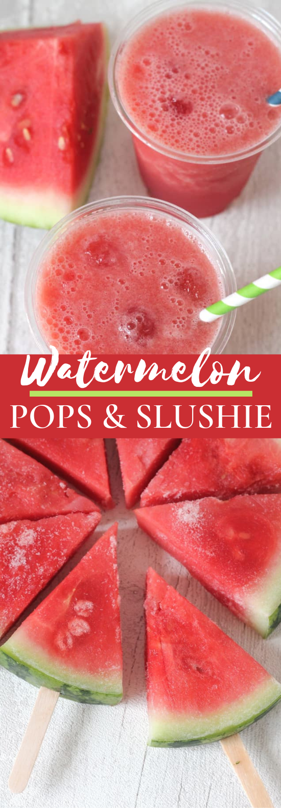 Watermelon Pops & Watermelon Slushies #drinks #summer