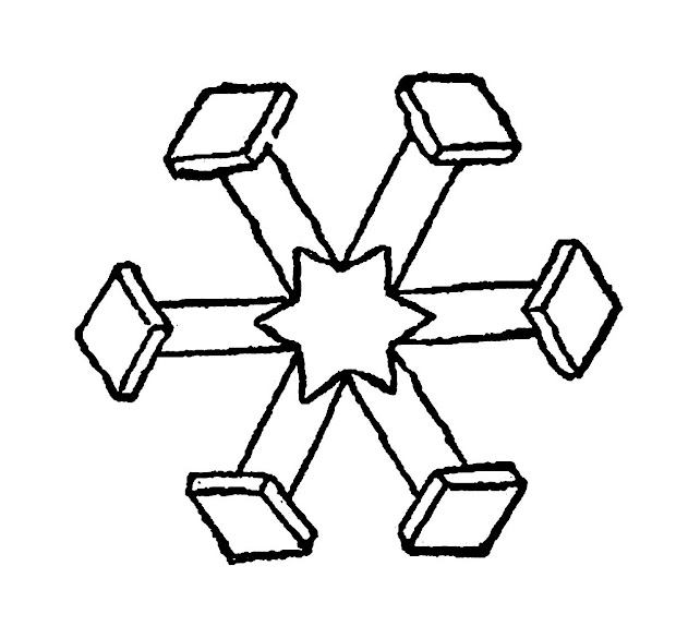 digital stamp design snowflake