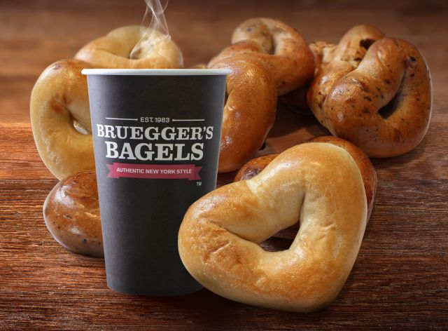 Heart-Shaped Bagels Back at Bruegger&#39;s for Valentine&#39;s Day 2020 | Brand Eating