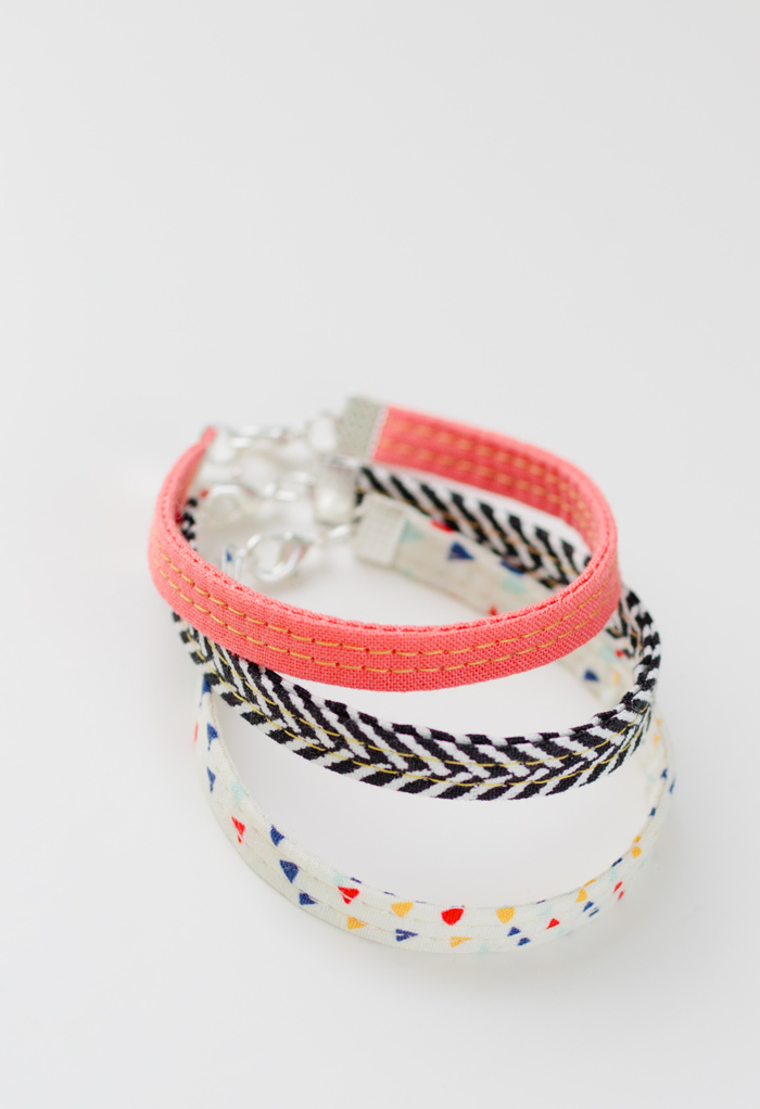 diy fabric bracelets / LBG STUDIO