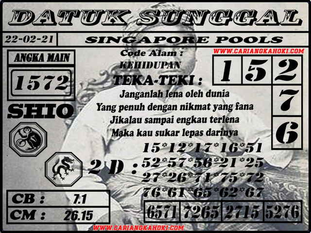 Syair sgp 22 Februari 2021 KODE SYAIR SGP SYAIR HK SYAIR