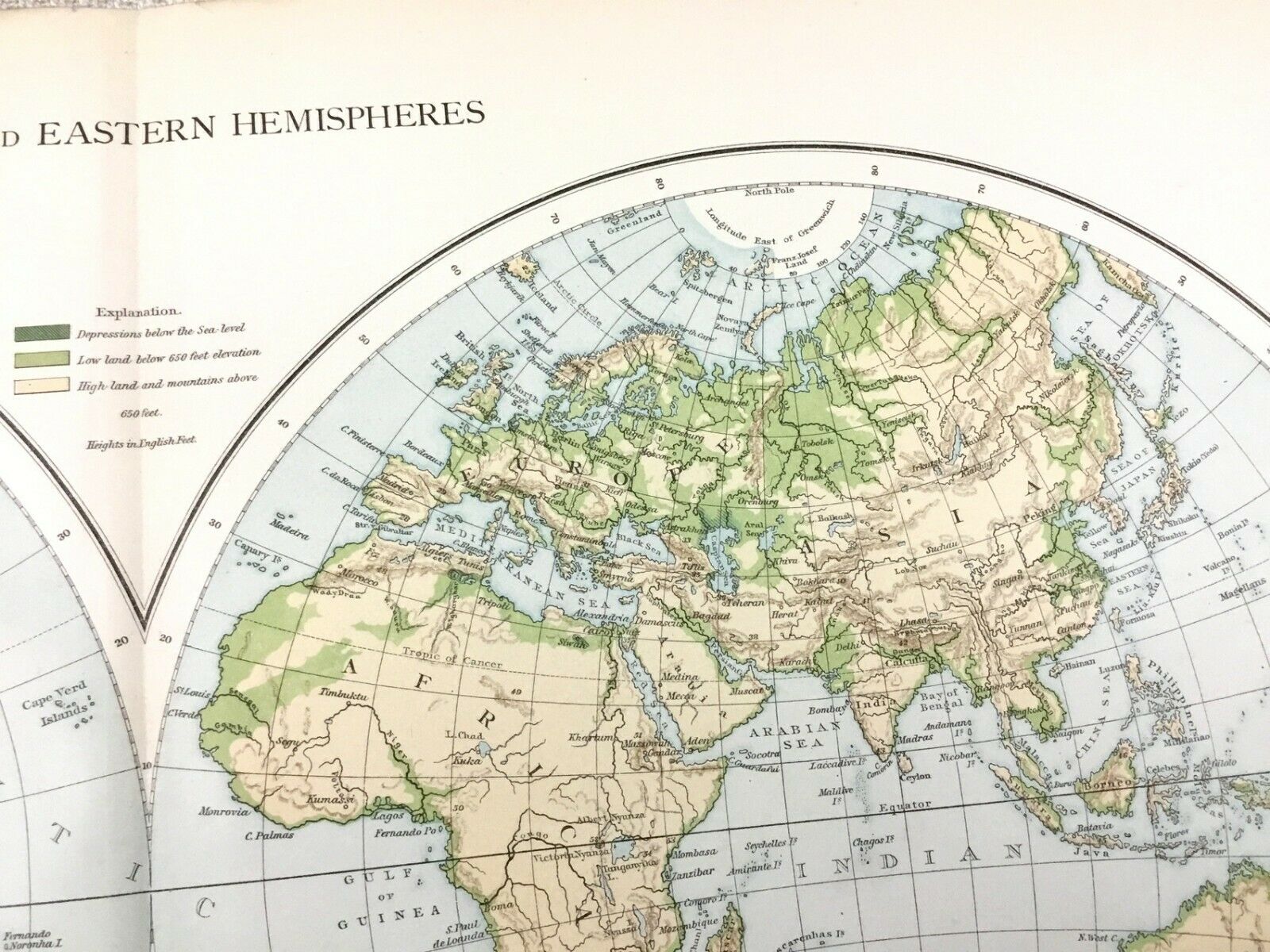 Полностью восточное полушарие. Карта Российской империи 1914 года.