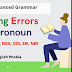 Pronoun Spotting Error Rules