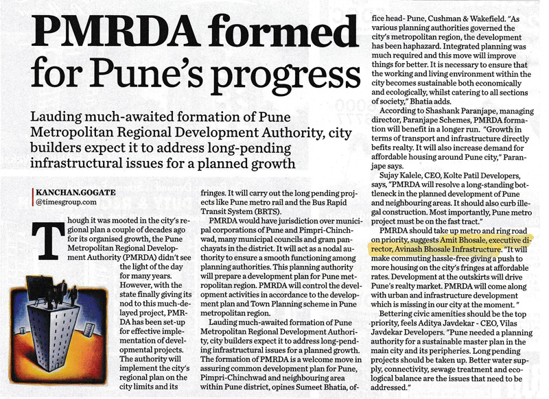 PMRDA to acquire land for Pune ring-road project