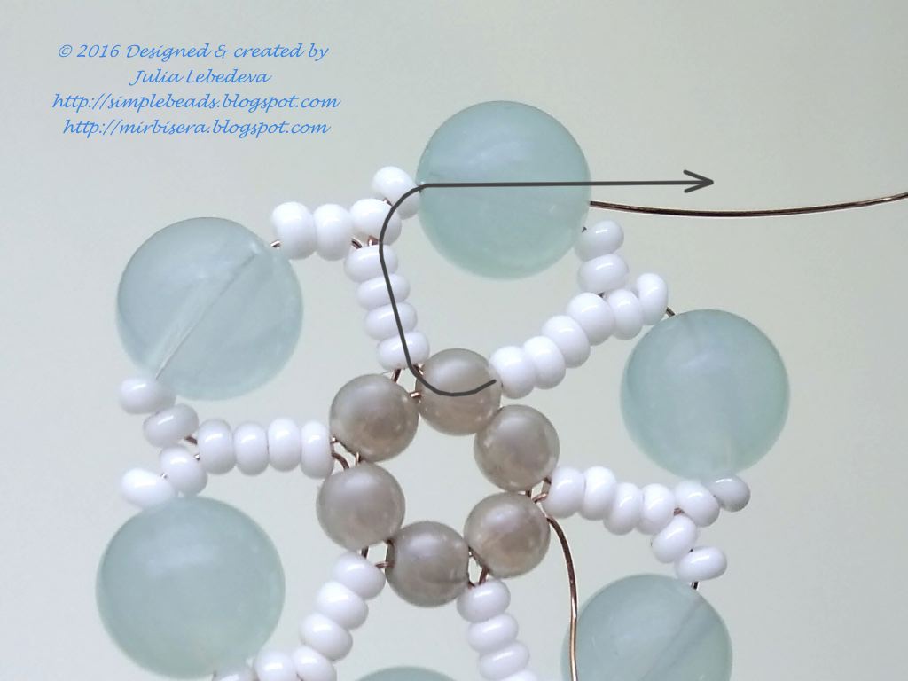 Beading for the very beginners Beaded snowflake