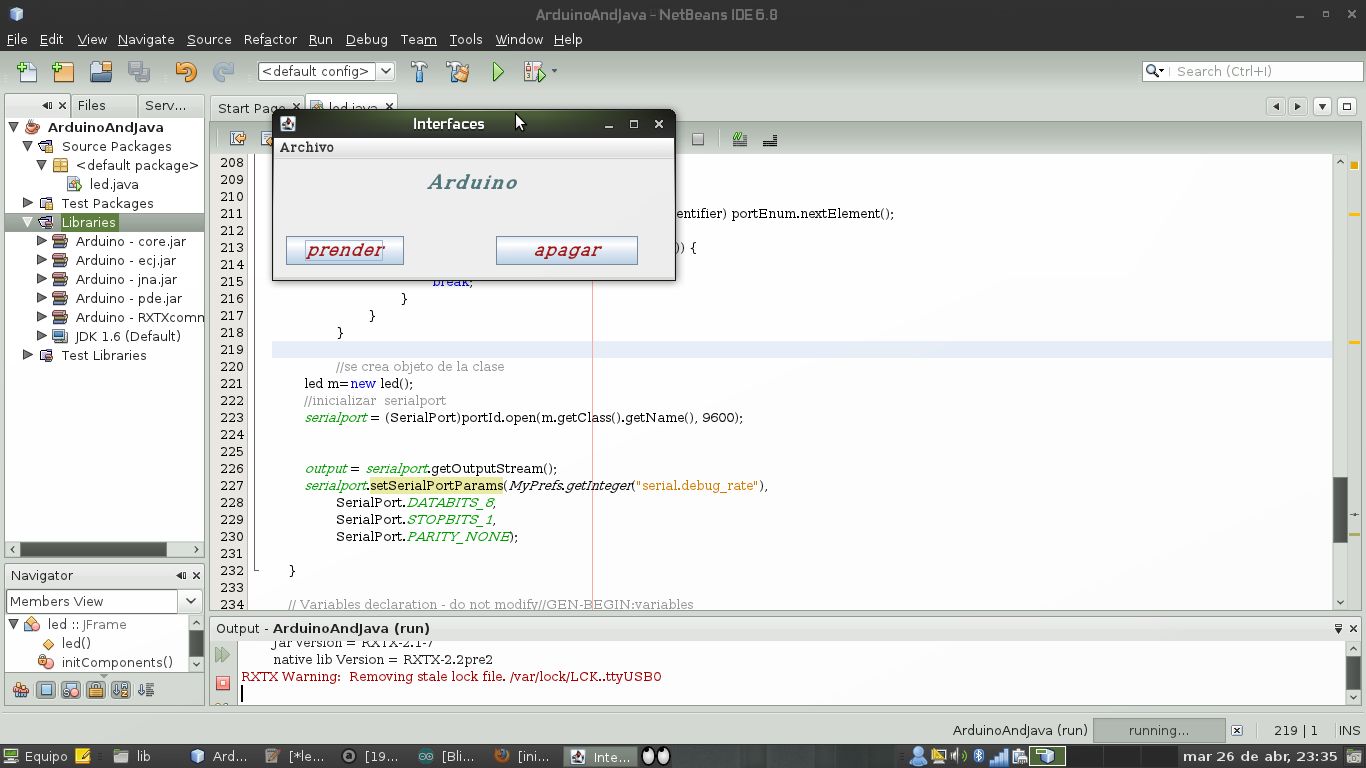 Java al maximo: Primer tutorial: Arduino desde Java