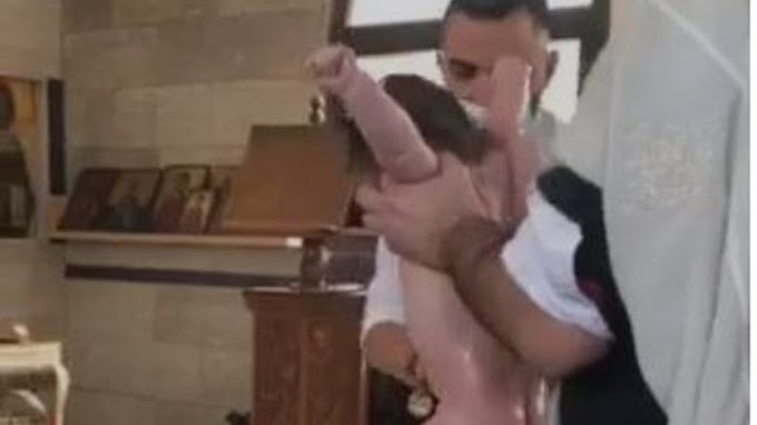 Χαμός σε βάπτιση στην Κύπρο - "Σιγά το μωρό" φώναζαν στον ιερέα οι συγγενείς - ΒΙΝΤΕΟ