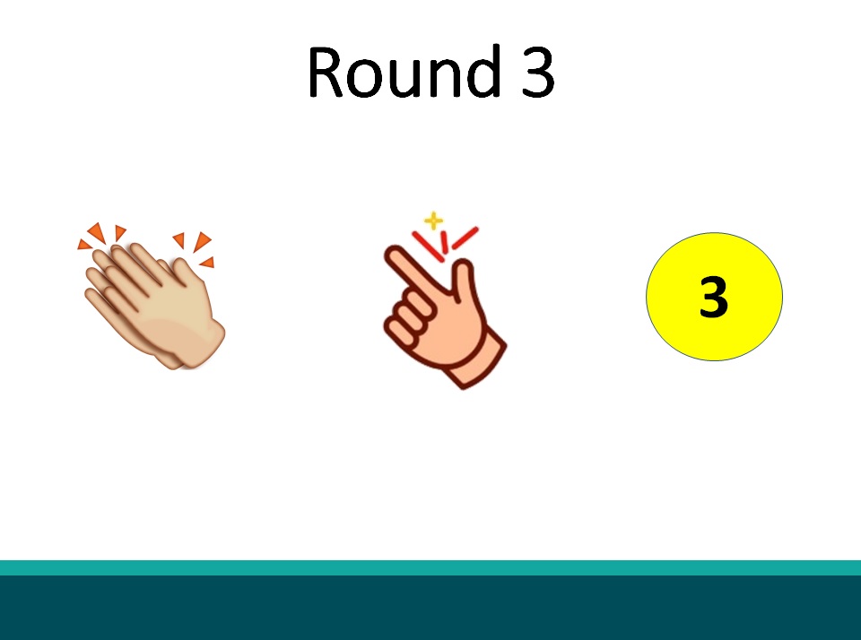 Online Learning and Teaching Clap, Snap, Pop