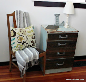 industrial, rustic, chest of drawers, reclaimed, lathe,  http://bec4-beyondthepicketfence.blogspot.com/2015/12/these-are-few-of-my-favorite-things_30.html