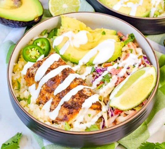 LOW CARB FISH TACO BOWLS #healthy #diet