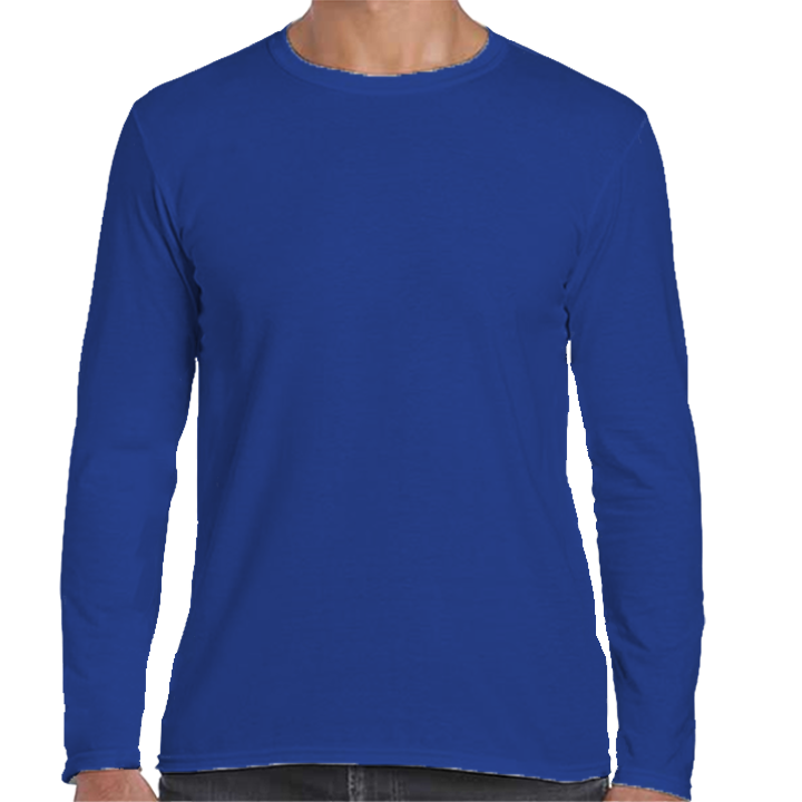 kaos lengan panjang biru tua