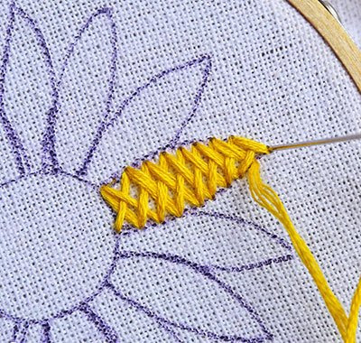 Hướng dẫn thêu hoa hướng dương - Hình 4