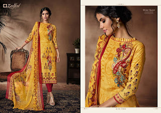 Zulfat Designer Winter Queen Woolen  Salwar Kameez Collection At Diwan Fashion