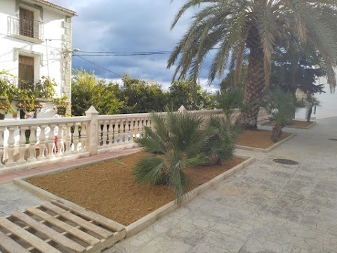 Preparación de terreno para colocar plantas en la población valenciana de Millares