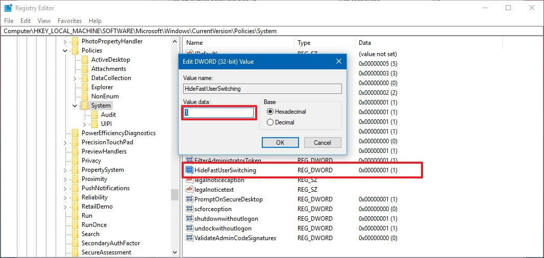 Windows 10 Switch User Disable Fast User Switching Step By Step