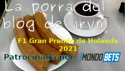 Porra Mondobets Formula 1-
GP Holanda en el blog de jrvm Plato con porras y chocolate y símbolo de bitcoin