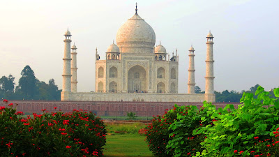 mehtab bagh agra images, view of taj mahal from mehtab bagh