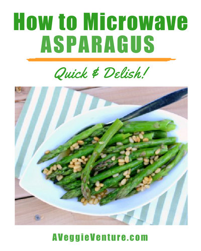 How to Cook Asparagus in the Microwave ♥ AVeggieVenture.com. Weeknight Easy. Weight Watchers Friendly. Vegan.