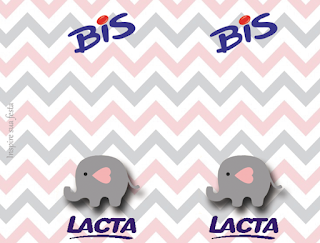 Lluvia de Bendiciones en Rosa y Celeste: Invitaciones y Etiquetas para Candy Bar para Imprimir Gratis. Etiquetas de Elefante Bebé en Rosado y Gris para imprimir gratis.