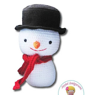 PATRON GRATIS MUÑECO DE NIEVE AMIGURUMI 45902