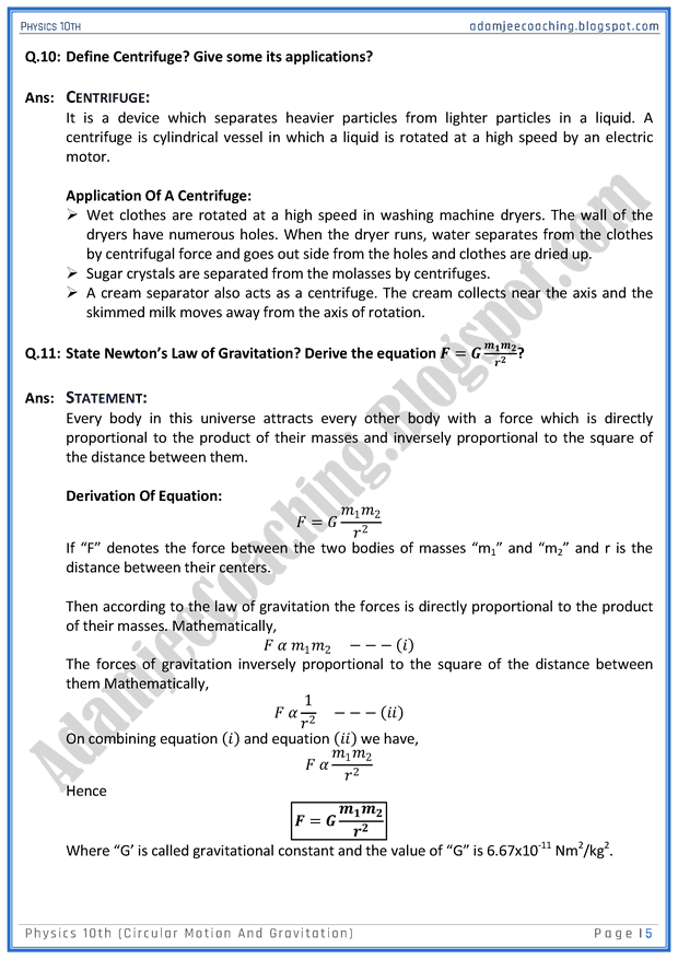 adamjee-coaching-circular-motion-and-gravitation-question-answers-physics-10th