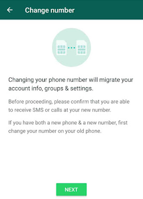 Change number WhatsApp