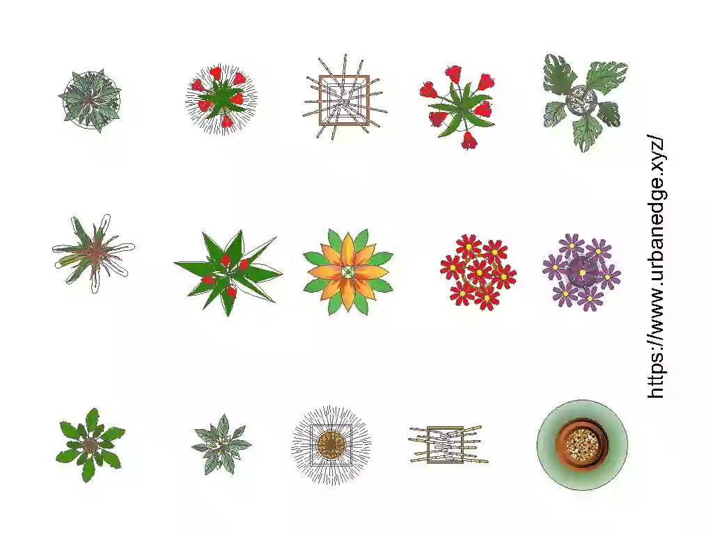 15+ plants plan dwg JeremyJennen