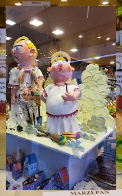 15 Reasons to Visit Bruges for Christmas: Marzipan angel display in Bruges