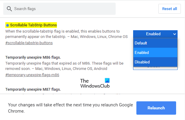 Включить или отключить кнопки прокрутки вкладок в Google ChromeВключить или отключить кнопки прокрутки вкладок в Google Chrome