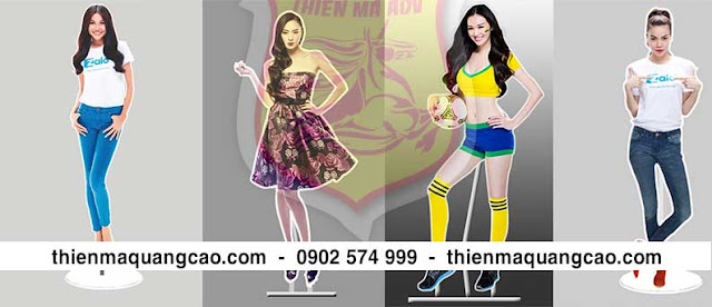 Mẫu standee hình người thông dụng