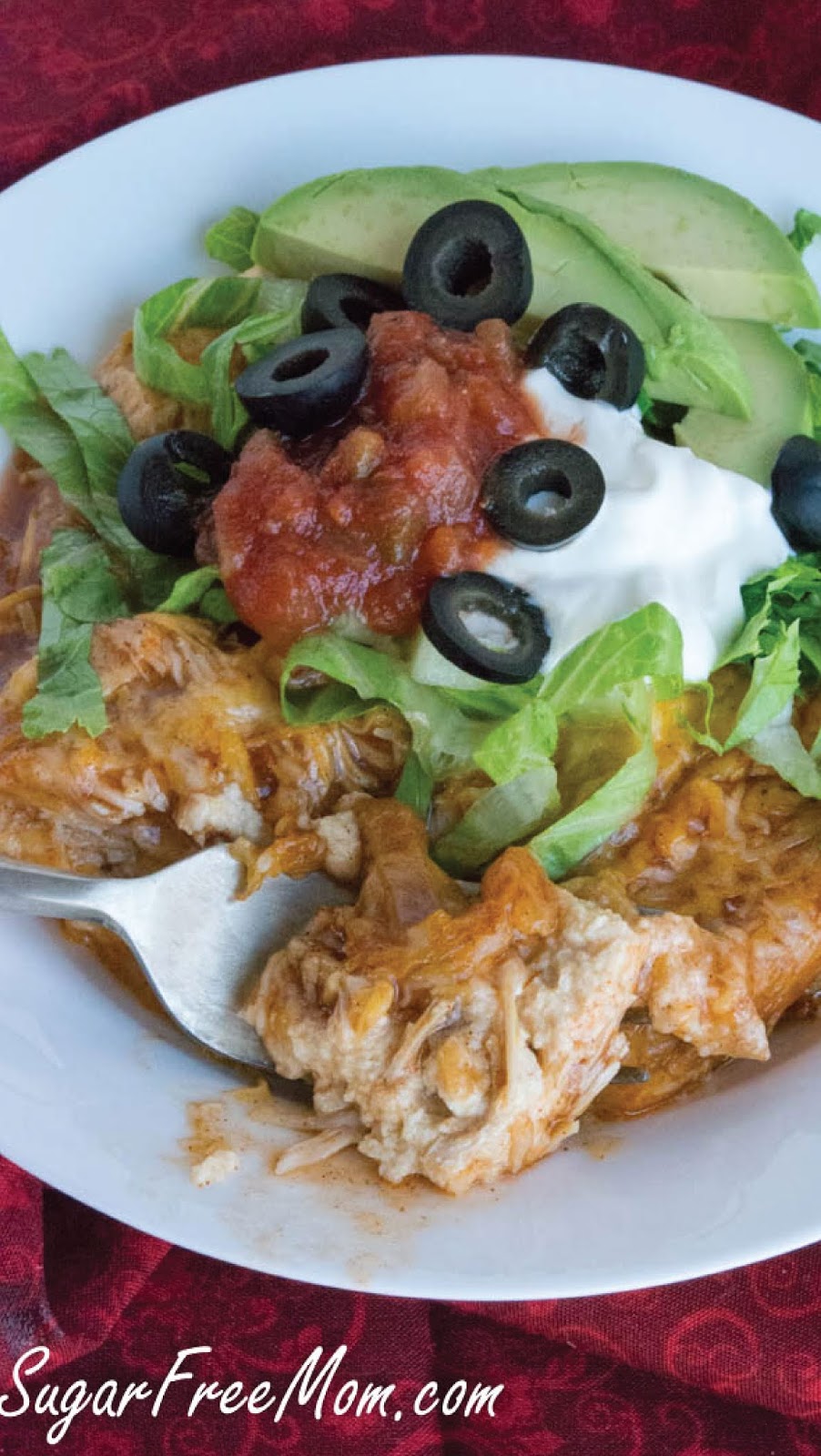 Chicken Enchilada Cauliflower Casserole {Low Carb and Grain Free
