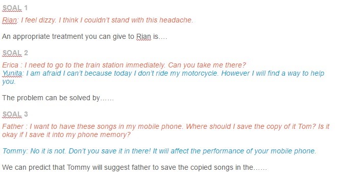 Contoh Soal Review , Suggestion and Offer in Various